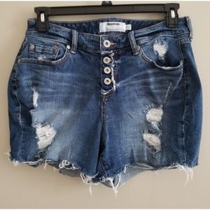 Torrid Denim Distressed Shorts Size 12